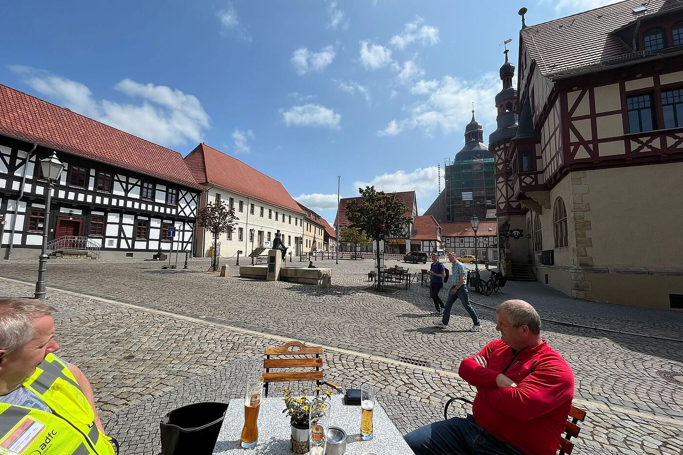 Warten auf den Start der Radtour