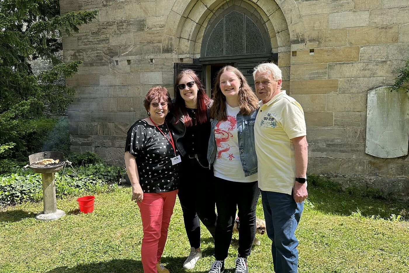 Auskang der Pilgerradtour im Kirchengarten